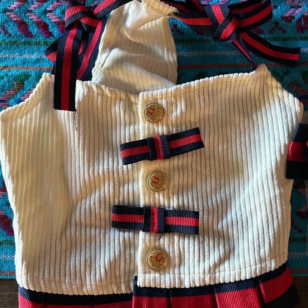 Striped Halter Top with Button Accents